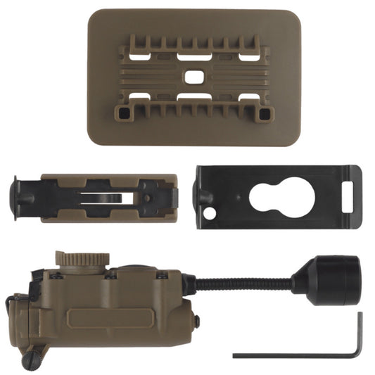 Sidewinder Helmet Lamp with IR and Flashlight Color Light, Strobe Light Head IFF Auxiliary Light for Airsoft Hunting Fishing