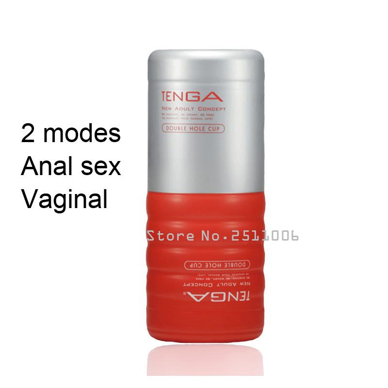 TENGA TOC-104 Double Holes Style Male Masturbators Cup,Simulated Vagina Realistic Pussy Vagina Anus Adult Sex Toys