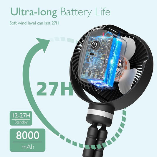 Fan Lights Rechargeable Desktop Outdoor Household Long Battery Life Little Fan