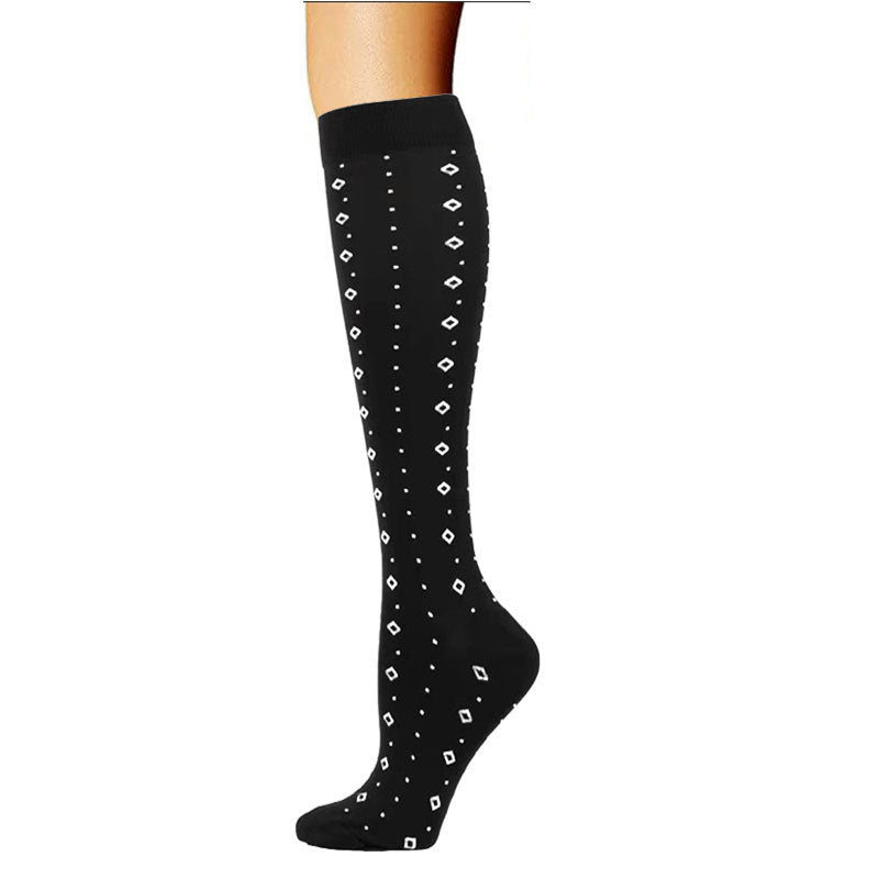 Women's Simple Printed Sports Calf Compression Stockings