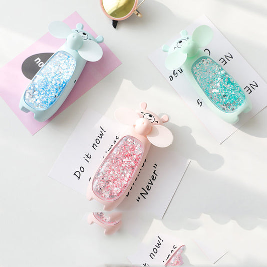 Quicksand cartoon mini fan