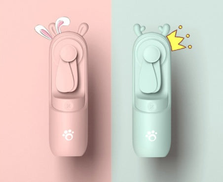 Spray Humidification Fan Mini Handheld Fan Mute Moisturizing Power Bank Multifunctional Folding Fan