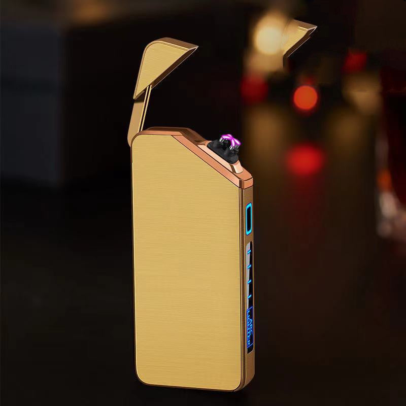 Black Usb Rechargeable Metal Lighter Personality Small Windproof Electronic Modern Minimalist Lighter