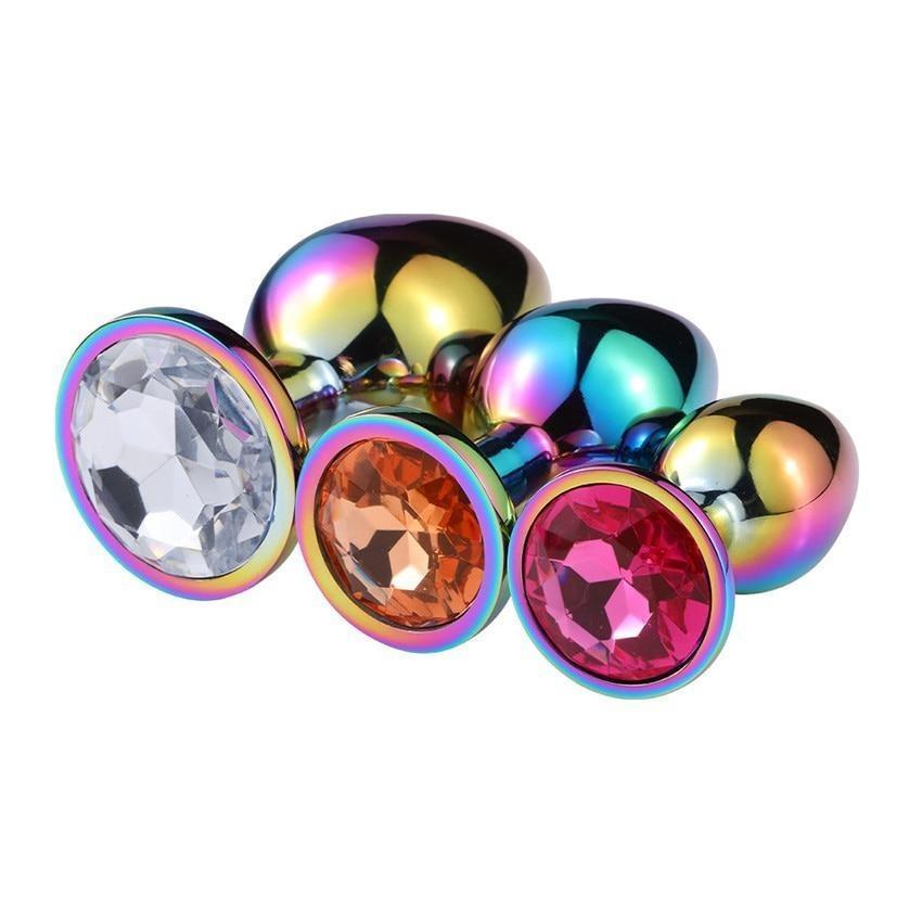 Metal Colorful Anal Plug Anal Expansion Adult Supplies Sex Training Toys Masturbation Male And Female Appliances