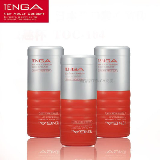 TENGA TOC-104 Double Holes Style Male Masturbators Cup,Simulated Vagina Realistic Pussy Vagina Anus Adult Sex Toys