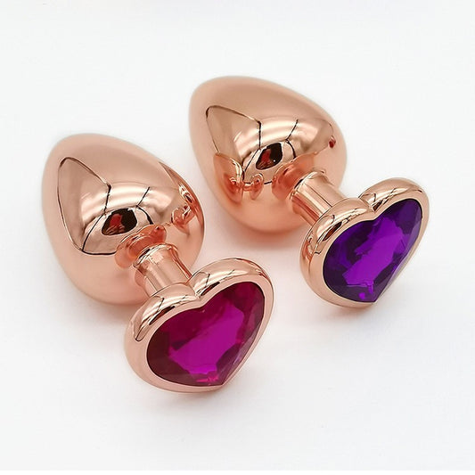 Heart-shaped Small Size Rose Gold Metal Women's Adult Products