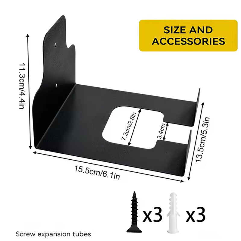 Rustproof Wall - mounted Hanger Rack: Heavy - duty, perfect for storing garden trimmers and other tools.