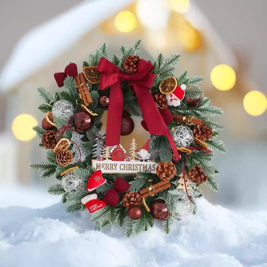 Christmas Wreath High-end Decorations Bow Pine Cone Christmas Ball