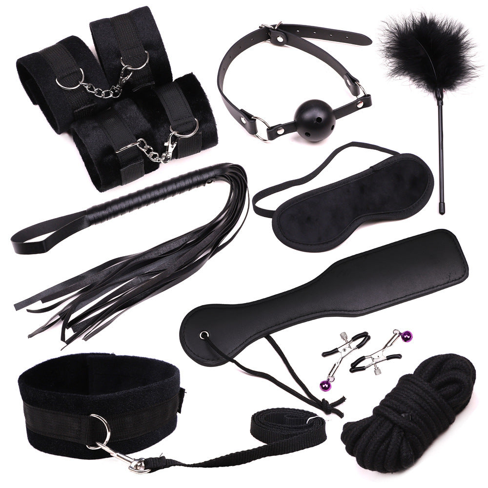 Sex Toys Plush 10-Piece Set Bundled And Bound Alternative Adult Products Couple Flirting Set