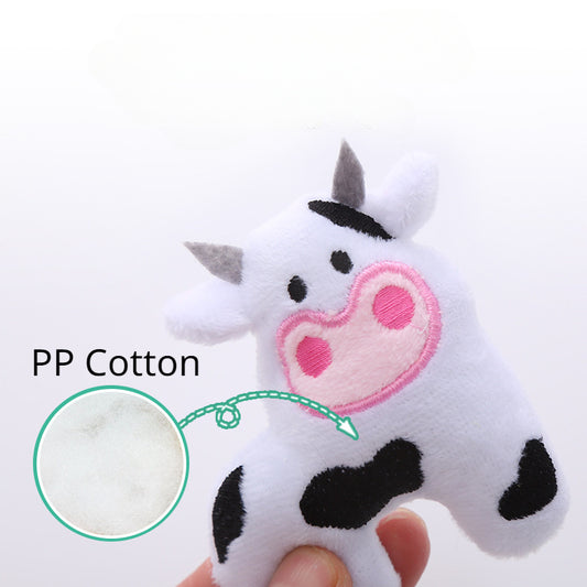 Cow Parrot Shape Cat Toy Cute Plush Animal Toys With Catnip Interactive Play Pet Supplies Tease Cat Bite Resistant