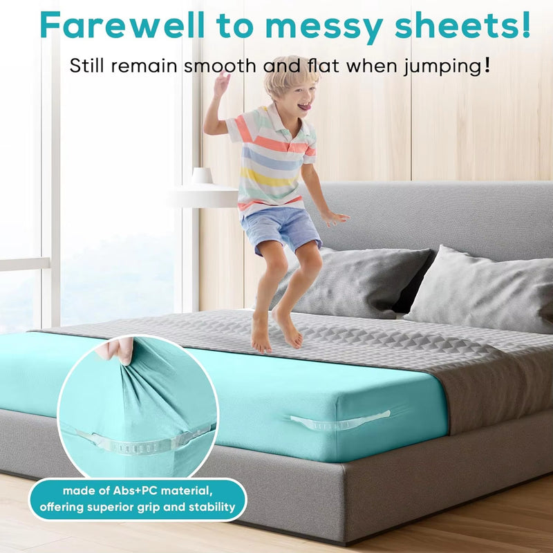 4-Piece Heavy-Duty Sheet Grippers: Keep Sheets Tight, No More Loose Sheets