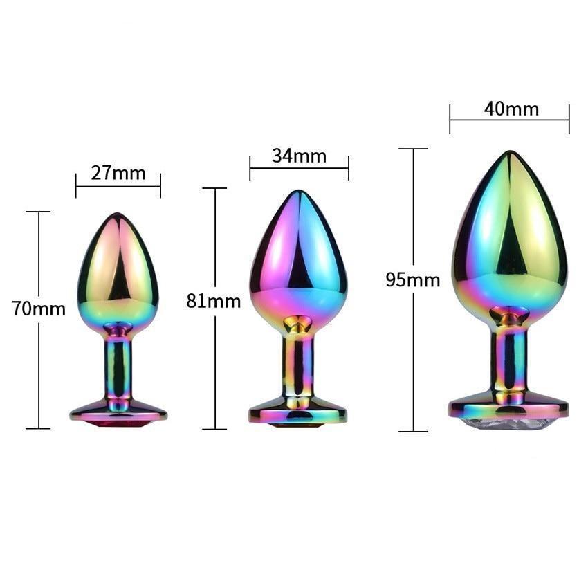Metal Colorful Anal Plug Anal Expansion Adult Supplies Sex Training Toys Masturbation Male And Female Appliances