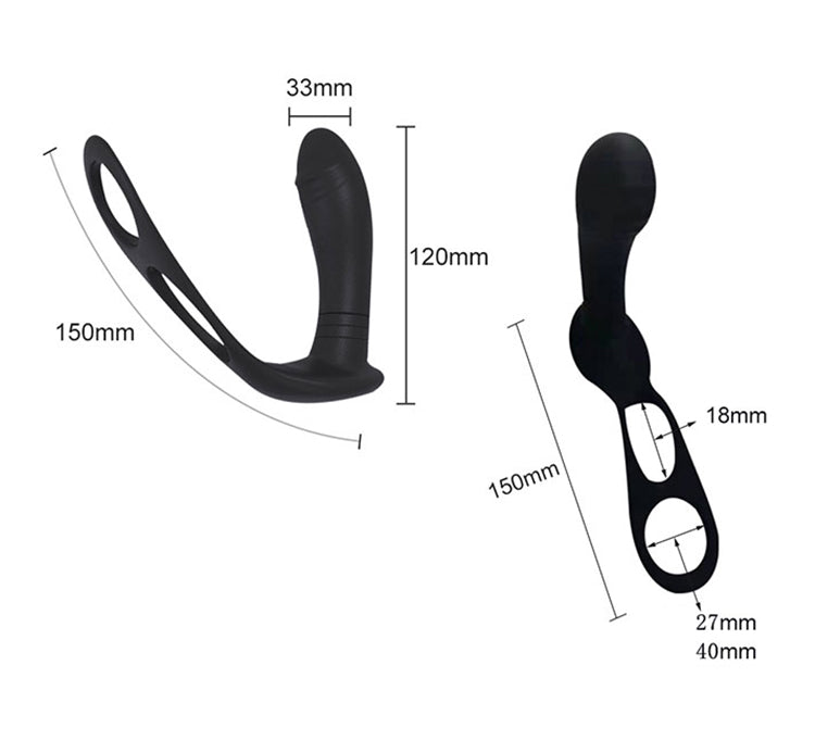 Remote Off-Site Control Double Ring Posterior Prostate Exercise Powerful Vibrator Couples Flirting Supplies