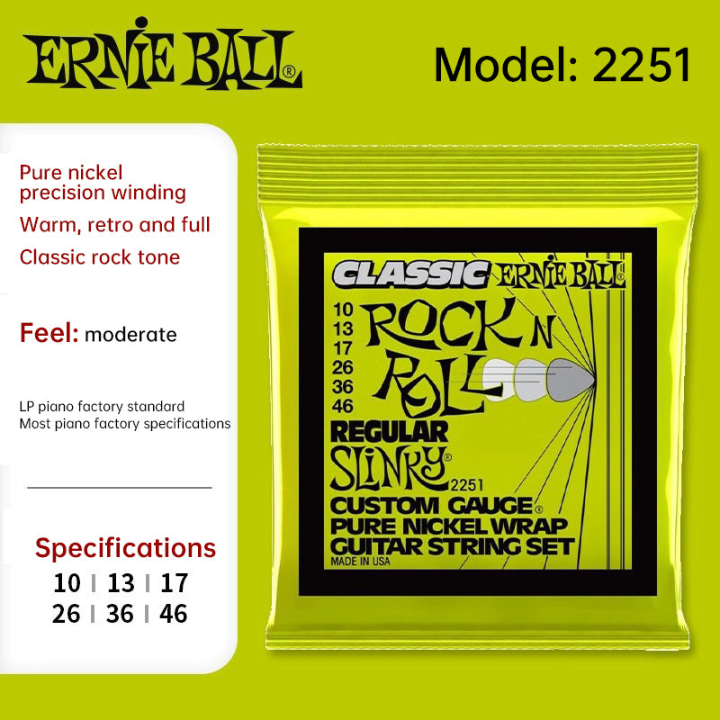 EB Regular Slinky Classic pure nickel electric guitar strings, 10 - 46 gauge (P03251)