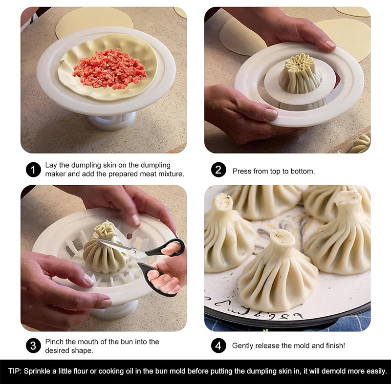 Plastic Baozi & Dumpling Maker - Easy Home Kitchen Tool for Deliciousness
