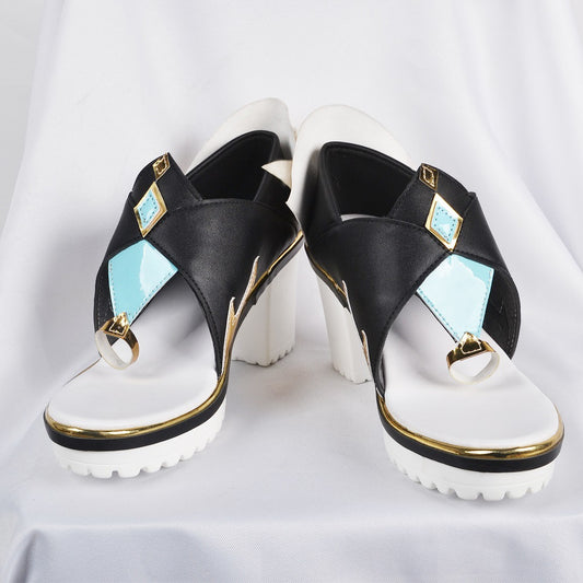 Genshin Impact Shenhe leather one-piece suit cosplay clothing anime animation clothing matching shoes