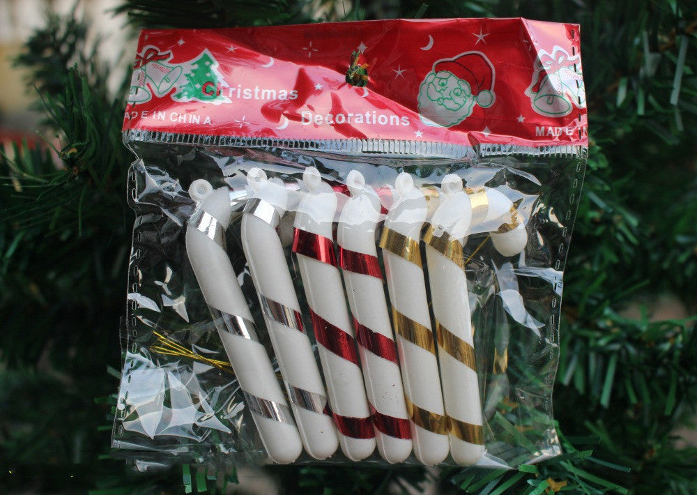 Tri-color 6 Opp Christmas Small Canes