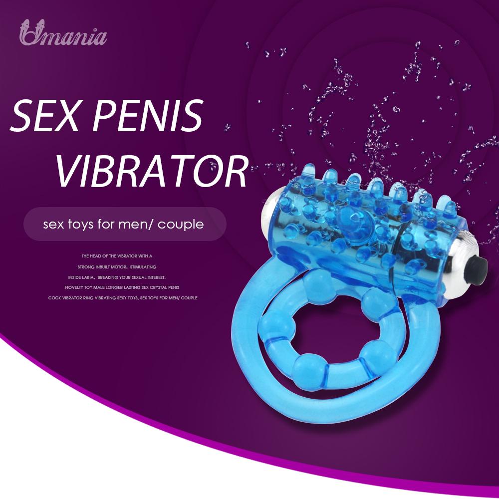 Novelty toy male longer lasting sex crystal penis cock vibrator ring vibrating sexy toys