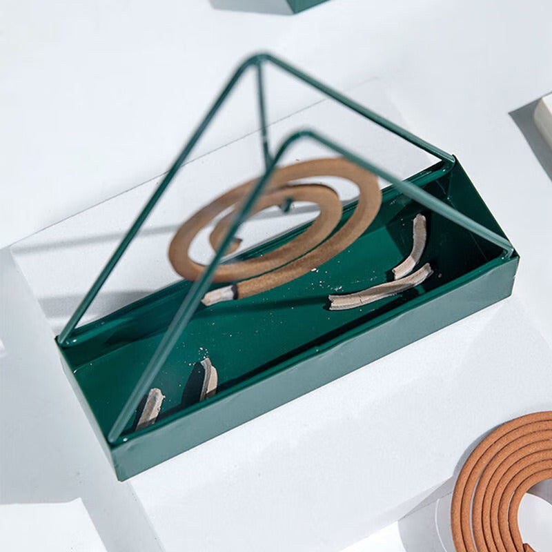 3-Legged Iron Mosquito Coil Stand Portable, Durable & Stylish Sandalwood Design Ideal Home Accessory for Coils