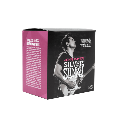 Ernie Ball John Mayer Silver Slinky Nickel Wound Electric Guitar Strings 3-Pack Tin - 10.5-47 Gauge