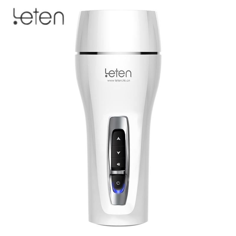 Leten Voice Interactive Sex Toys for Men Clip Sucking Artificial Vagina Male Masturbator