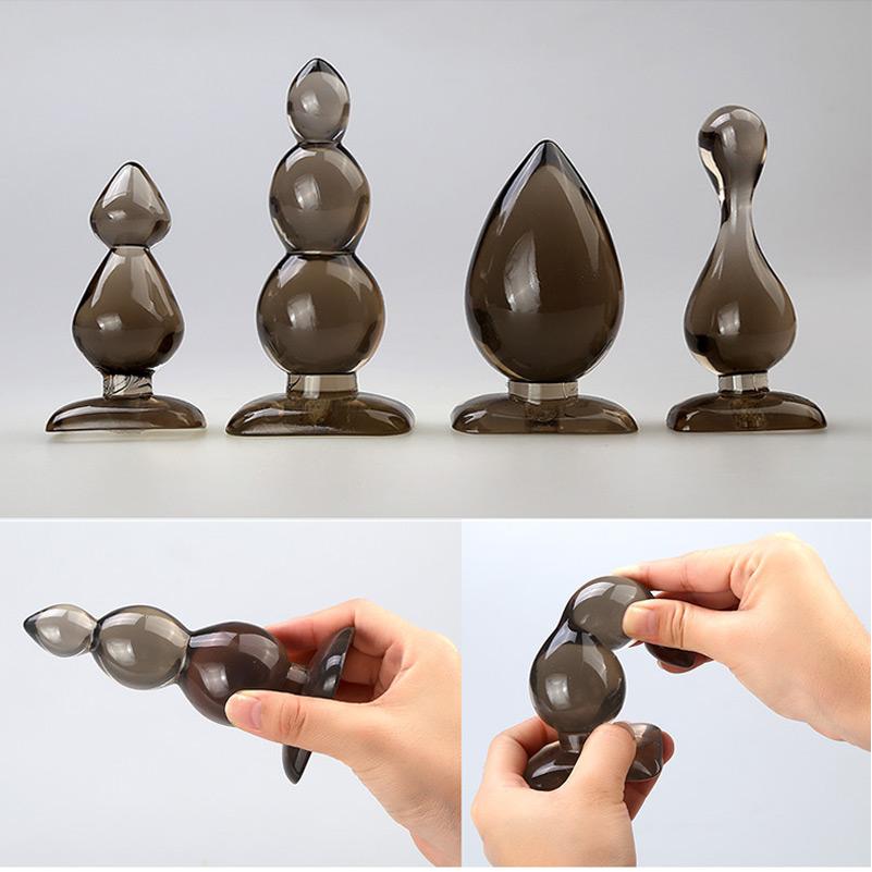 LETEN Anal Sex Toys Body Save Silicone 4 Size Butt Plug Anal Butt Plug Waterproof Anal Trainer Toy