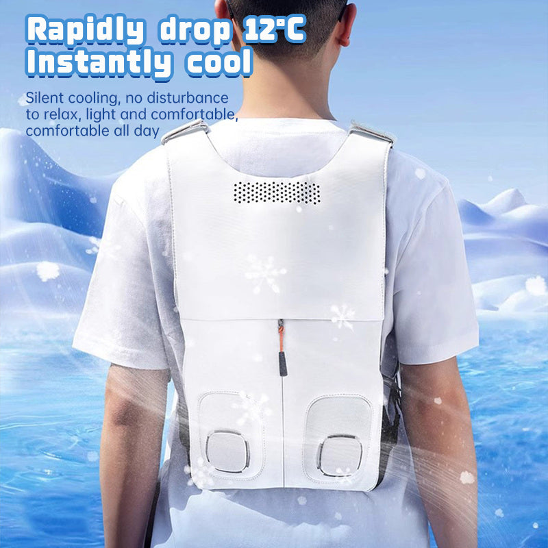 Semiconductor cooling clothing, back pad, outdoor construction air conditioner, waterproof