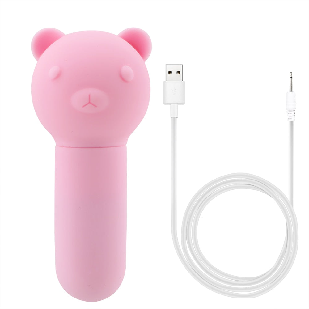 IKOKY 10 Frequency Bullet Vibrating Egg Clitoris Stimulator USB charging G-spot Massager Little Bear Vibrator Sex Toys For Women
