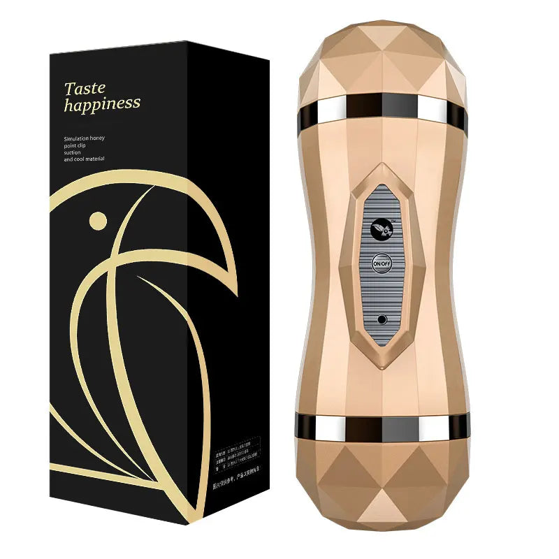 gelugee Male Masturbator Vibrator Real Vagina for Men Silicone Toy,Deep Throat Pussy Mouth Double Sex Toys for Adult Suck Man