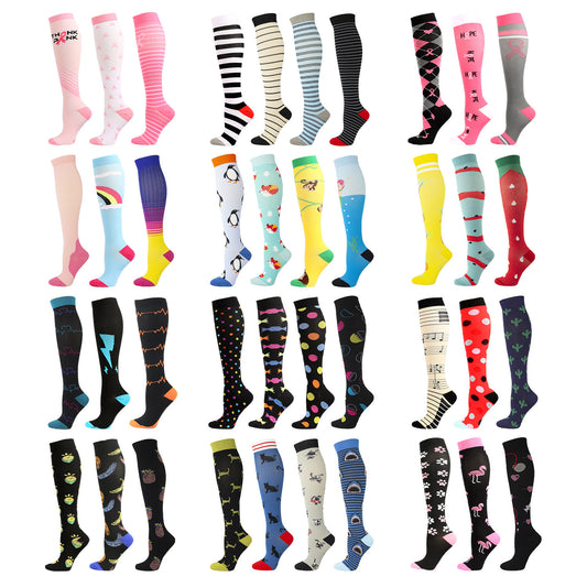 Men's And Women's Long Tube Sports Compression Socks