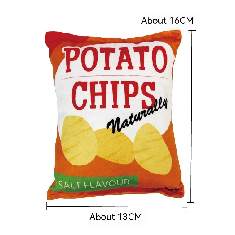 Plush Simulation Sound Paper, Potato Chips, Pet Sound Toys