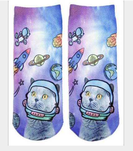 3D Printing Socks Flip Flops Cartoon Creative Socks Men And Women Couple Socks