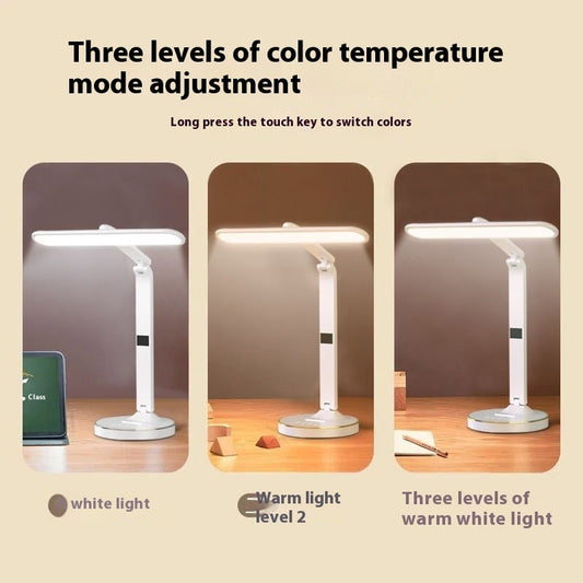 Student Reading Dormitory Folding Bedside Charging Smart Clock Eye Protection Desk Lamp
