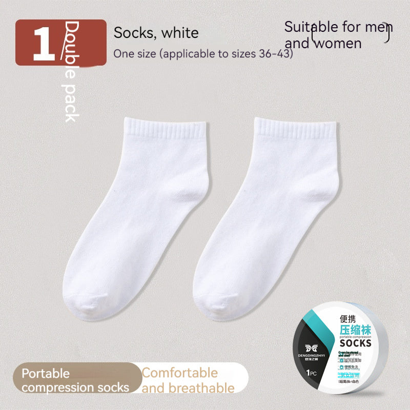 Disposable Socks Pure Cotton Compression Socks Summer Portable Sweat-absorbent Breathable