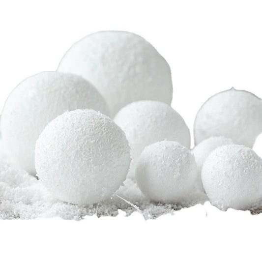 Christmas Tree Ornaments Snowball Pure White Foam