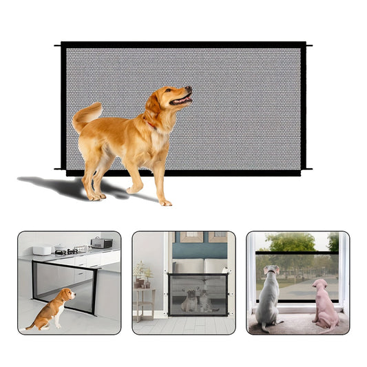 Pet Dog Fence, Foldable Isolation Net, Dog Safety Protection Fence, No Drilling Required Household Pet Isolation Fence, Balcony Dog And Cat Isolation Net Fence, Indoor Obstacle Safety Protection