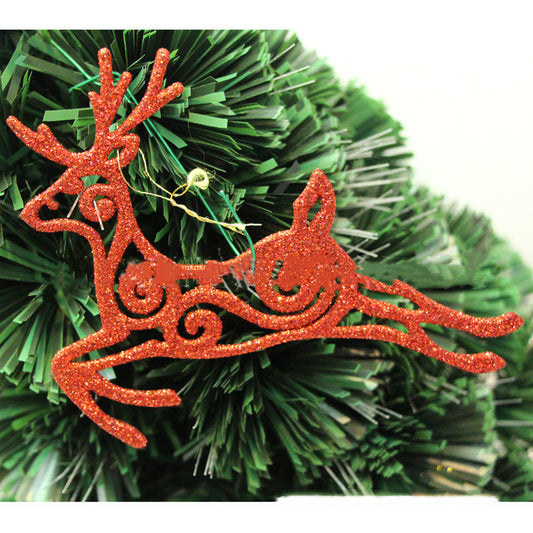 Christmas Decoration Hollow Plastic Flying Deer Pendant