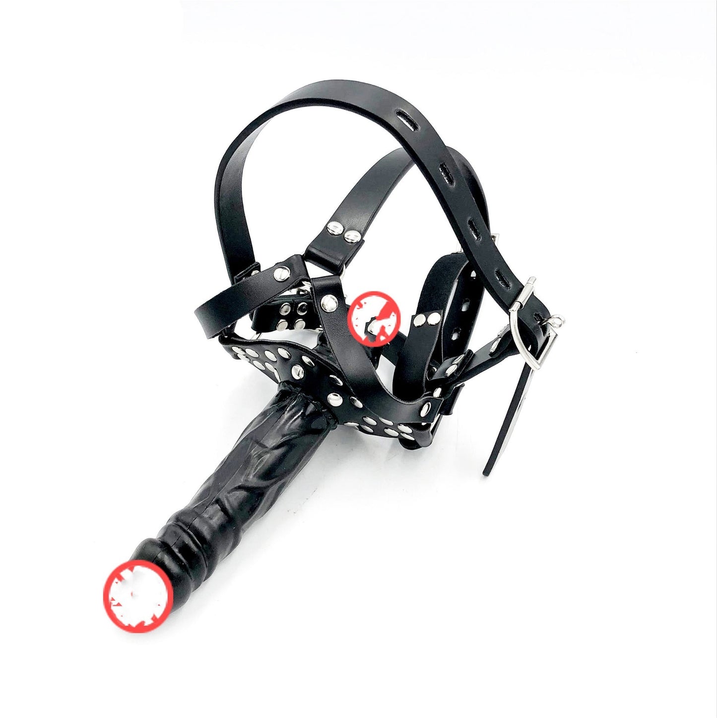 Horse Harness Type Double Head Dildo Ball Gag Women Wear