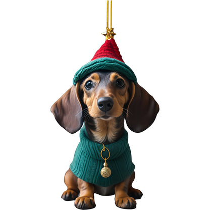 Christmas Tree Pendant Acrylic Ornaments Inside Car