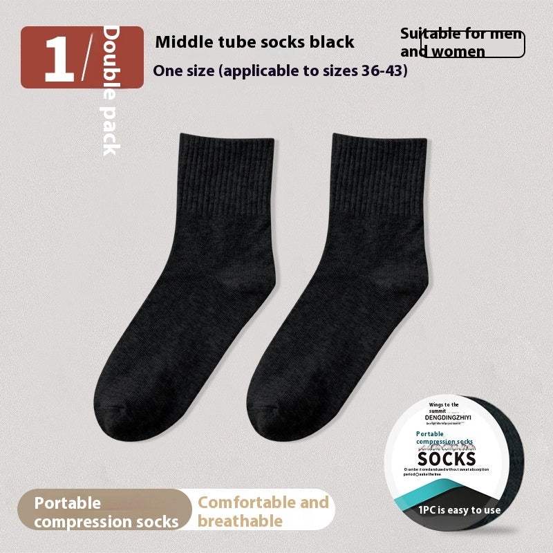 Disposable Socks Mid-calf Compression Socks Deodorant And Sweat-absorbing Summer Portable Disposable