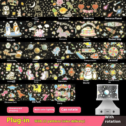 Creative Star Light Projection Lamp Bluetooth Stereo Luminous Toy