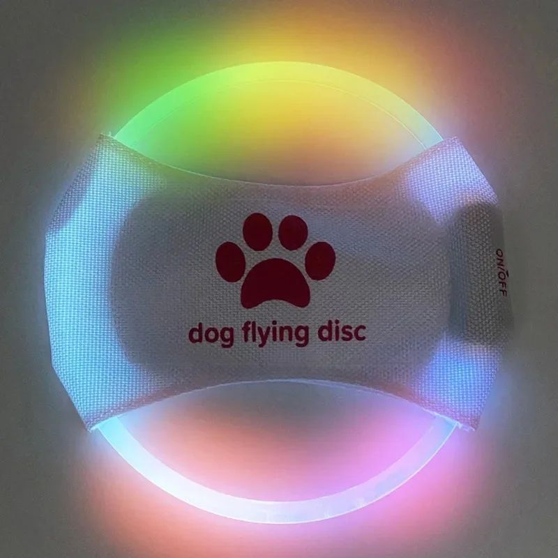 Dog Flying Discs Light Glowing LED LuminousTrainning Interactive Toys Game Flying Discs Dog Toy Pet Dog Accessories