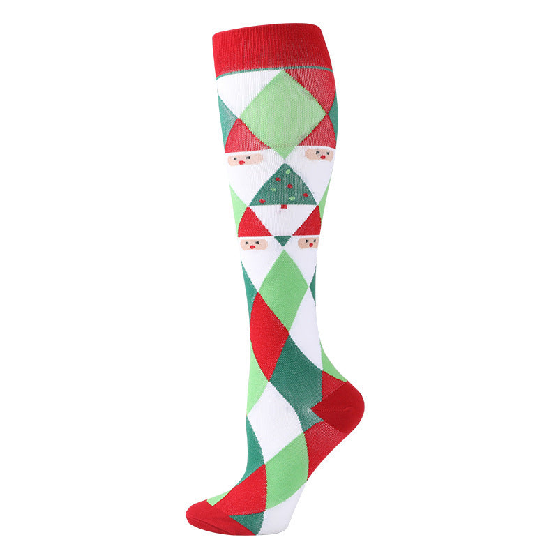 Men's And Women's Fashion Simple Christmas Sports Compression Socks