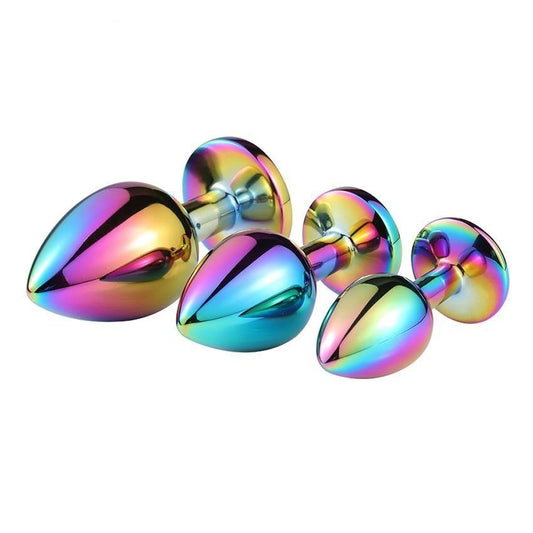 Metal Colorful Anal Plug Anal Expansion Adult Supplies Sex Training Toys Masturbation Male And Female Appliances