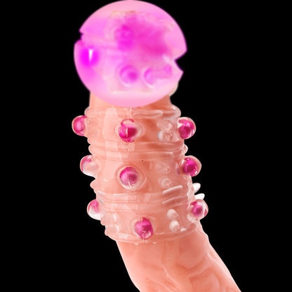 Sexy Crystal Men's Pearl Horseshoe Ring Sheep Eye Preputial Ring Penis Ring Adult Product