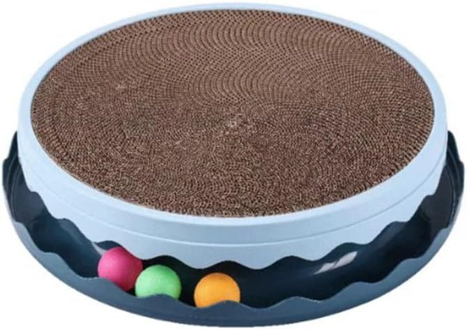 Round Cat Scratcher Toy Cat Scratcher Pad With Ball Interactive Training Exercise Mouse Play Toy With Ball Scratching Board Cat Scratcher Interactive Cat Toys For Indoor Cats Exercise Play