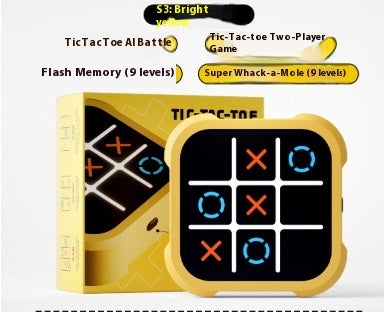Educational Tictactoe Three-character Chess Rice Chess Children's Toys Montessori Puzzle Table Game Chess Chess Set Portable For Adults Kids