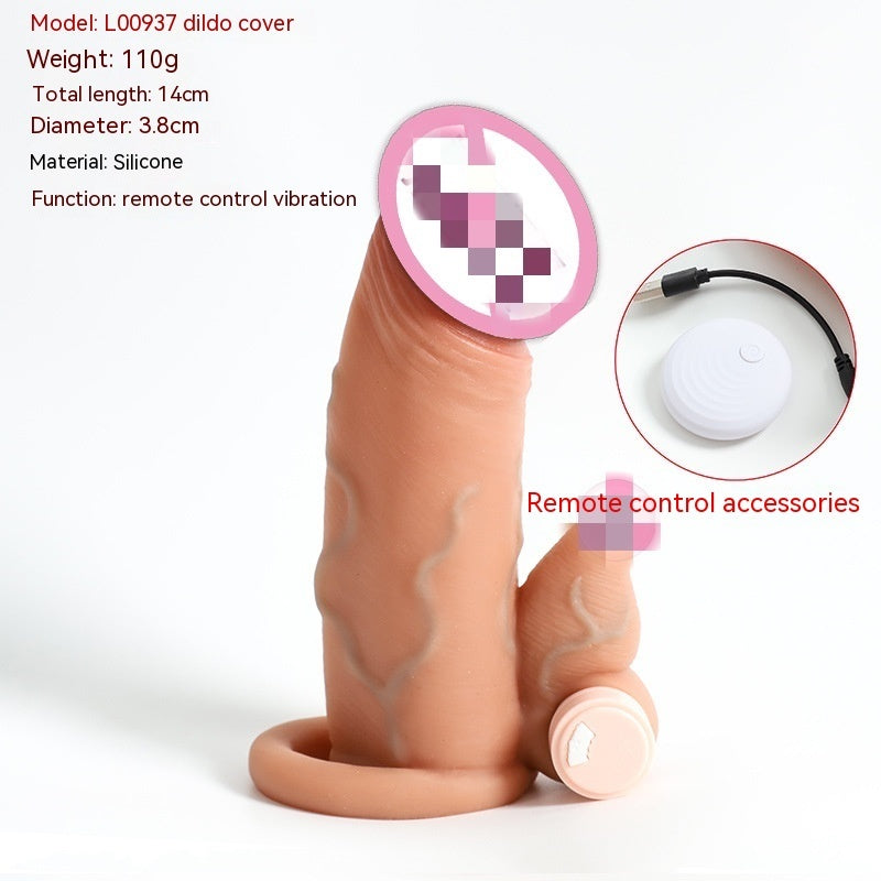 Men's Exotic Condom Sex Toy Set Adult Supplies Crystal Set Penis Set Foreskin Blocking Ring Bold Lengthened
