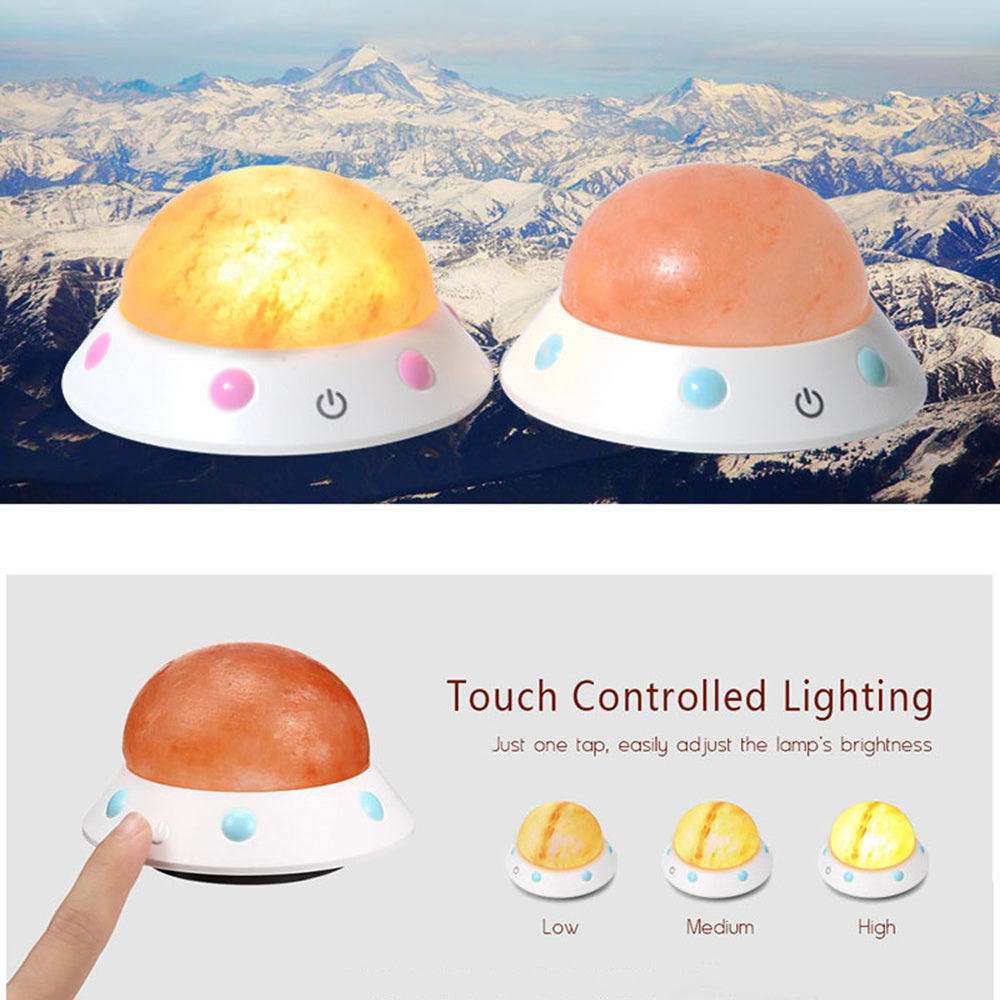 UFO shape crystal salt lamp