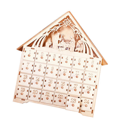 DIY wooden calendar Christmas gift box